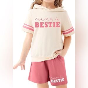 Cream and Pink Graphic T-Shirt